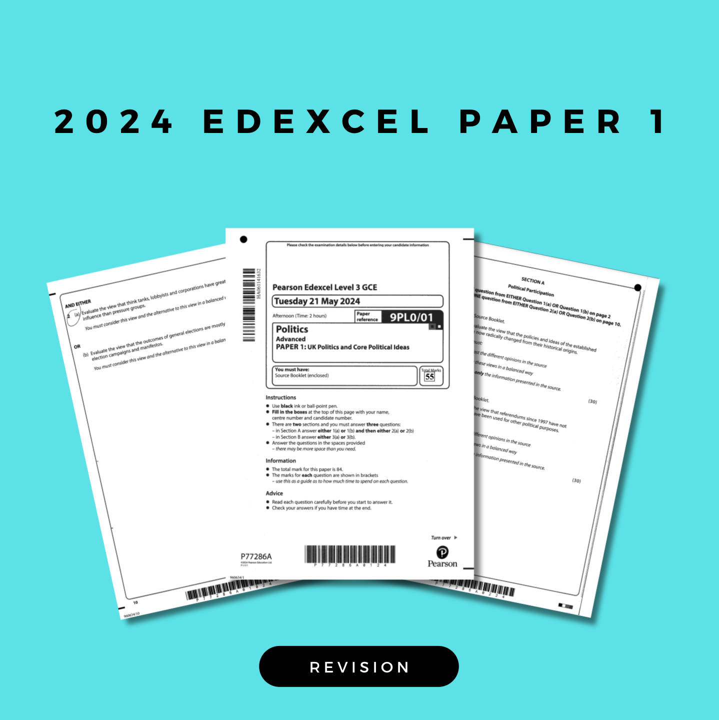 Edexcel A Level Politics Paper One 2024