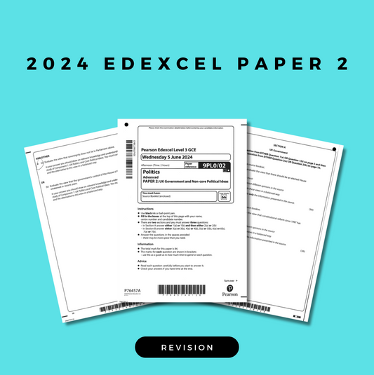 Edexcel A Level Politics Paper Two 2024